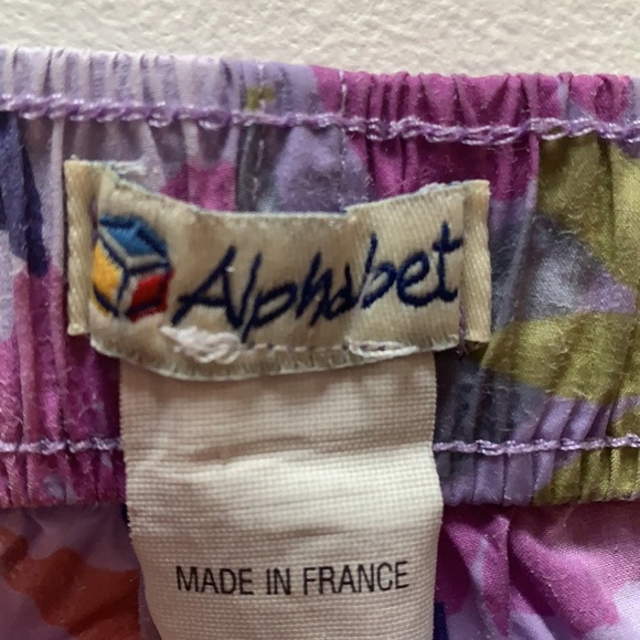 Alphabet Button Capris Pants Floral Print 3T - Picture 3 of 3